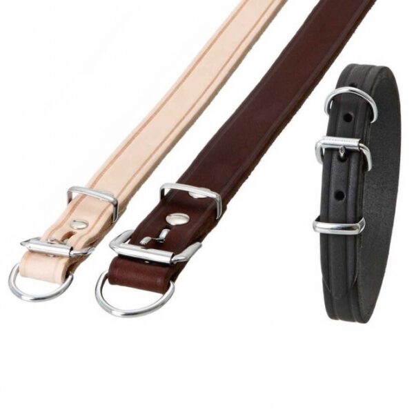 Entdecken Sie das hochwertige Lederhalsband Rondo mit Zugentlastung in edlem Schwarz. Mit einer Gesamtlänge von 70 cm und einer Breite von 40 mm bietet dieses Halsband optimalen Tragekomfort für Ihren Hund. Die Rondo Serie von Karlie überzeugt durch eine große Auswahl an robusten Halsbändern, Leinen und Geschirren, die sowohl mit als auch ohne Ziernieten erhältlich sind. Hergestellt aus strapazierfähigem Vollrindleder, zeichnet sich dieses Halsband durch eine griffige Oberfläche und einfache Pflege aus. Die Kombination mit weichem Nappaleder sorgt für zusätzliche Geschmeidigkeit, die sowohl für den Hund als auch für den Halter angenehm ist. Jedes Produkt wird in Deutschland sorgfältig verarbeitet und steht für hohe Qualität und Langlebigkeit. Perfekt für den täglichen Gebrauch – entscheiden Sie sich für das Lederhalsband Rondo und genießen Sie die Vorteile eines stilvollen und funktionalen Accessoires für Ihren vierbeinigen Freund. **Wichtige Merkmale:** - Material: Vollleder - Mit Zugentlastung - Verchromte Beschläge - Pflegeleicht und langlebig **Hinweis:** Naturfarbene Artikel können unter Lichteinwirkung nachdunkeln, was die Qualität des Leders nicht beeinträchtigt.
