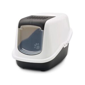 Die Katzentoilette Nestor vereint modernes Design mit praktischer Funktionalität und ist die ideale Lösung für Katzenbesitzer, die Wert auf einfache Reinigung legen. Dank der innovativen aufklappbaren Front können Sie das verunreinigte Katzenstreu schnell und mühelos entfernen, ohne den Deckel abnehmen zu müssen. Die erhöhte Bodenwanne verhindert zudem unangenehme Lecks und sorgt für eine saubere Umgebung. Ausgestattet mit einem praktischen Griff, einer robusten Kunststoff-Schwingtüre und einem effektiven Carbon-Filter, bietet die Nestor Katzentoilette nicht nur hohe Qualität, sondern auch ein ansprechendes Design. Mit den kompakten Maßen von ca. 39 x 56 x 38,5 cm passt sie perfekt in jedes Zuhause. Entscheiden Sie sich für die Nestor Katzentoilette – die beste Wahl für eine einfache und hygienische Katzenpflege!