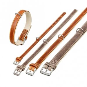 Das Halsband Comfort vereint schlichte Eleganz mit höchstem Tragekomfort für Ihren Hund. Hergestellt aus geschmeidigem, gespaltenem Vollleder auf der Oberseite und weichem Nappaleder auf der Unterseite, bietet es eine ideale Passform und schützt das Fell sowie die Haut Ihres vierbeinigen Freundes. Dank sorgfältiger Produktionsschritte wie Riegeln, Abnähen und Buggens entsteht ein hochwertiges, formbeständiges Qualitätsprodukt, das auch bei intensiver Nutzung lange hält. Mit einer Gesamtlänge von ca. 32 cm und einer Breite von ca. 12 mm ist dieses graue Halsband die perfekte Wahl für stilbewusste Hundebesitzer, die Wert auf Qualität und Komfort legen. Entscheiden Sie sich für das Halsband Comfort und gönnen Sie Ihrem Hund den Luxus, den er verdient!