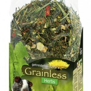Grainless Herbs ist das ideale Alleinfuttermittel für Meerschweinchen, das aus einer hochwertigen Mischung langfaseriger Gräser und nährstoffreicher Kräuter besteht. Diese gesunde Futtermischung enthält zusätzlich frisches Gemüse und Blüten, die zusammen mit dem natürlichen Vitamin C aus Petersilie die perfekte Ernährungsgrundlage für ein glückliches und gesundes Tierleben bieten. Um die beste Fütterungserfahrung zu gewährleisten, empfehlen wir, den Futternapf nur aufzufüllen, wenn er fast leer ist, und täglich nur so viel Futter zu geben, wie Ihr Meerschweinchen in 24 Stunden frisst. Denken Sie daran, stets frisches Wasser und Heu bereitzustellen. Die sorgfältige Zusammensetzung umfasst eine Vielzahl von Pflanzen wie Wiesen-Lieschgras, Löwenzahn, Karotten und viele mehr, angereichert mit wichtigen Vitaminen wie Vitamin A, C und E. Mit einem Gehalt von 15,4% Protein und 19,2% Rohfaser unterstützt Grainless Herbs die optimale Gesundheit Ihres Meerschweinchens. Erhältlich in einer praktischen 400 g Verpackung, ist dieses Futter sowohl günstig als auch von hoher Qualität – die beste Wahl für Ihr Haustier!