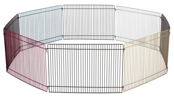 Dieser hochwertige Hamsterkäfig aus lackiertem Metall ist ideal für die Nutzung im Haus und bietet Ihrem kleinen Freund den notwendigen Freiraum zum Spielen und Erkunden. Mit seinen 8 Elementen, jeweils 34 × 23 cm groß, lässt sich der Käfig individuell anpassen und erweitern, um zusätzlichen Platz für Ihr Haustier zu schaffen. Die durchdachte Konstruktion sorgt nicht nur für Sicherheit, sondern auch für eine ansprechende Optik in Ihrem Wohnraum. Die Maße des Käfigs betragen ø 86 × 23 cm, was ihn zu einer praktischen und funktionalen Lösung für Hamsterbesitzer macht. Investieren Sie in diesen Käfig, um Ihrem Tier ein glückliches und gesundes Leben zu ermöglichen – der perfekte Rückzugsort für Ihren Hamster!