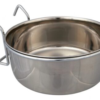 Dieser hochwertige Edelstahlnapf für Papageien und Großsittiche ist die ideale Lösung für die artgerechte Fütterung Ihrer gefiederten Freunde. Mit einem praktischen verchromten Halter lässt sich der Napf einfach ins Käfig- oder Volierengitter einhängen, was die Handhabung erleichtert. Der Napf hat ein großzügiges Fassungsvermögen von ca. 300 ml und einen Durchmesser von ca. 9 cm, sodass er ausreichend Platz für Futter oder Wasser bietet. Setzen Sie auf hohe Qualität und Langlebigkeit – dieser Edelstahlnapf ist nicht nur funktional, sondern auch besonders pflegeleicht und hygienisch. Perfekt für Tierliebhaber, die das Beste für ihre Papageien und Großsittiche wollen!