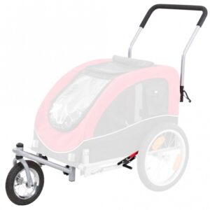 Verwandeln Sie Ihren Fahrrad-Anhänger mühelos in einen praktischen Jogger mit unserem hochwertigen Umbau-Kit. Dieses innovative Produkt ist besonders wendig dank des 360°-Gelenks, das Ihnen maximale Flexibilität beim Joggen bietet. Die integrierte Feststellbremse sorgt für zusätzliche Sicherheit, während der rutschfeste Griff einen komfortablen Halt gewährleistet. Die einfache Montage macht es Ihnen leicht, den Anhänger in kürzester Zeit umzurüsten. Ideal geeignet für Anhänger mit der Artikelnr.: 12816-TRXI, ist dieses Umbau-Kit die perfekte Lösung für aktive Familien, die gerne draußen sind.
