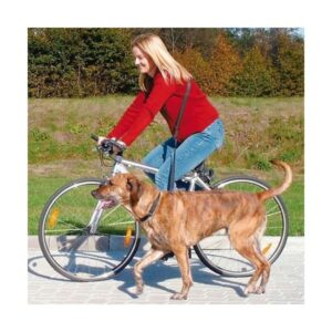 Die hochwertige Fahrrad- und Joggingleine von Trixie sorgt für ein sicheres und angenehmes Führen Ihres Hundes beim Radfahren oder Joggen. Diese praktische Leine besteht aus einer elastischen Expanderleine, die ruckartiges Ziehen sanft abfedert, und einer stufenlos verstellbaren Verlängerungsleine, die sich optimal um Ihren Körper anpassen lässt. So haben Sie beim Sport beide Hände frei und können sich voll auf Ihre Aktivität konzentrieren. Die Befestigung der Leine erfolgt wahlweise über einen stabilen Bolzenhaken, der sicheren Halt bietet, oder über einen innovativen Klettverschluss, der sich bei starkem Zug des Hundes öffnet und so Stürze des Halters verhindert. Diese Anpassungsfähigkeit sorgt dafür, dass die Leine für kleine und große Hunde gleichermaßen geeignet ist. Der extra große Zangenhaken ermöglicht ein schnelles und einfaches Lösen der Leine vom Halsband oder Geschirr, auch während der Fahrt oder beim Laufen. Mit einer Länge von ca. 1,00 bis 2,00 m und einer Breite von 25 mm ist diese Leine in elegantem Schwarz erhältlich. Wählen Sie die Trixie Fahrrad- und Joggingleine für eine sichere und komfortable Bewegung mit Ihrem Hund – ideal für aktive Hundebesitzer, die Wert auf Qualität und Sicherheit legen.