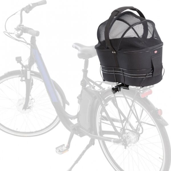 Sichern Sie den komfortablen Transport Ihres Haustieres mit unserem stabilen und hochwertigen Tierkorb für E-Bikes. Der robuste Metallrahmen bietet einen sicheren Halt und ist für Gepäckträger mit einer Breite von 8,5 bis 12 cm geeignet. Dank der praktischen Klettverschlüsse lässt sich der Korb einfach abnehmen. Die Netz-Abdeckung sorgt für eine optimale Belüftung, während die integrierte Kurzleine Ihr Tier zusätzlich sichert. Reflektierende Elemente erhöhen die Sichtbarkeit bei Dunkelheit, und die herausnehmbare, gepolsterte Bodeneinlage mit Plüsch-Bezug garantiert einen hohen Komfort für Ihr Haustier. Hergestellt aus formstabilem EVA, erfüllt dieser Korb die tierschutzkonformen Anforderungen nach § 18 (AT) und hat die idealen Maße von 29 × 42 × 48 cm. Er ist für Tiere bis zu 6 kg geeignet und in klassischem Schwarz erhältlich. Machen Sie jeden Ausflug mit Ihrem Haustier sicher und angenehm!