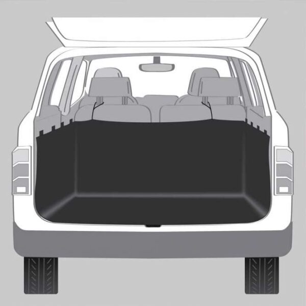 Schützen Sie Ihren Kofferraum optimal mit unserer hochwertigen, wasserabweisenden Kofferraum-Schondecke aus strapazierfähigem Polyester. Diese praktische Decke bewahrt Ihr Auto effektiv vor Schmutz, Tierhaaren und Abnutzung. Dank der hohen Seitenteile bleibt auch die Kofferraum-Verkleidung bestens geschützt. Die integrierten Klett- und Nylonbänder sorgen für einen sicheren Halt und verhindern ein Verrutschen der Decke während der Fahrt. Der Ein- und Ausbau ist kinderleicht, und die Schondecke ist bei 30°C waschbar, was die Pflege besonders unkompliziert macht. Mit großzügigen Maßen von ca. 230 x 170 cm ist sie ideal für jedes Fahrzeug.