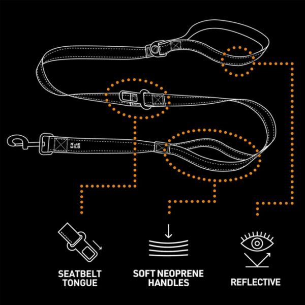 Entdecken Sie die EXPLOR Ultimate Fit On-The-Road-Leine – die perfekte Komfortleine mit Sicherheitsgurt-Clip für sicheres Reisen und entspannte Spaziergänge. Mit einer Gesamtlänge von 1,30 m ist diese strapazierfähige Leine ideal für Welpen, Training und Ausflüge in belebten Umgebungen. Der universelle Sicherheitsgurt-Clip ermöglicht es Ihnen, Ihren Hund sicher im Auto zu transportieren, während der zweite Griff aus weichem Neopren ein schnelles Verkürzen der Leine ermöglicht, um Ihren Hund jederzeit unter Kontrolle zu halten. Für zusätzliche Sicherheit und Sichtbarkeit im Straßenverkehr sorgen die reflektierenden Nähte über die gesamte Länge der Leine. Genießen Sie die Freiheit, gemeinsam mit Ihrem Hund die Welt zu erkunden – mit der EXPLOR Ultimate Fit On-The-Road-Leine sind Sie bestens ausgestattet!