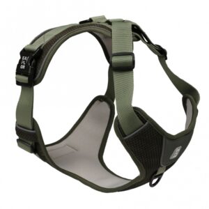Das EXPLOR Ultimate Fit No-Pull-Geschirr ist das ideale ergonomische Hundegeschirr für alle Hundebesitzer, die Wert auf Sicherheit und Komfort legen. Dieses hochwertige Anti-Zieh-Geschirr sorgt für optimale Bewegungsfreiheit und verteilt den Druck beim Ziehen gleichmäßig über die Brust Ihres Hundes, wodurch lebenswichtige Organe im Nacken geschützt werden. Mit zwei stabilen Edelstahl-Befestigungsringen, einem praktischen D-Ring im Brustbereich und einem Rückengurt eignet es sich sowohl für ruhige als auch für energiegeladene Hunde. Das verstellbare Design passt sich perfekt an Nacken und Brust an und ist aus strapazierfähigem, atmungsaktivem Material gefertigt, das schnell trocknet – ideal für Hunde, die gerne schwimmen. Die reflektierenden Paspeln bieten zusätzliche Sicherheit im Straßenverkehr, während die praktischen Schnallen eine einfache Handhabung ermöglichen. Zudem gibt es eine spezielle Innentasche für einen ID-Anhänger, damit dieser stets griffbereit und unbeschädigt bleibt. Erleben Sie mit Ihrem Hund unvergessliche Abenteuer – mit dem EXPLOR Ultimate Fit No-Pull-Geschirr sind Sie bestens ausgestattet!