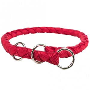 Entdecken Sie unser hochwertiges, rund geflochtenes Gurtband in leuchtendem Rot, perfekt für Hunde mit einem Halsumfang von ca. 30-36 cm. Mit einem Materialdurchmesser von ca. 12 mm bietet dieses Gurtband nicht nur eine ansprechende Optik, sondern auch hohe Qualität und Langlebigkeit. Ideal für alle, die auf der Suche nach einem robusten und stilvollen Hundehalsband sind. Gönnen Sie Ihrem Vierbeiner das Beste – ein Gurtband, das sowohl Komfort als auch Sicherheit gewährleistet!