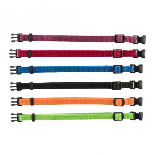 Entdecken Sie unser praktisches 6er-Set von hochwertigen Halsbändern in verschiedenen Farben, ideal zur Unterscheidung von Welpen im Wurf. Diese Halsbänder sind aus robustem Nylon gefertigt und bieten eine stufenlose Verstellbarkeit, sodass sie sich perfekt an den Halsumfang Ihres Welpen anpassen lassen. Mit einer Breite von 10 mm und einer Länge von 22 bis 35 cm sind sie optimal für die Gewöhnung Ihrer Welpen an ein Halsband geeignet. Bitte beachten Sie, dass die Farben von der Abbildung abweichen können. Weitere attraktive Farben sind ebenfalls im 6er-Set erhältlich. Investieren Sie in die Sicherheit und den Komfort Ihres kleinen Freundes mit diesen stilvollen und praktischen Halsbändern!