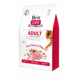Entdecken Sie unser hochwertiges Alleinfuttermittel für erwachsene Katzen, speziell entwickelt für robuste Freigänger und aktive Katzen ab 12 Monaten. Diese Super Premium Trockennahrung ist hypoallergen und getreidefrei, reich an frischem Hühner- und Putenfleisch sowie wertvollen Omega-Fettsäuren. Der erhöhte Energiegehalt unterstützt die Bedürfnisse sehr aktiver Katzen und sorgt für starke Muskeln und ein gesundes Skelett. Die Kombination aus hochwertigen Proteinen und Chondroitin fördert gesunde Zähne, Gelenke und Knochen – ideal für das tägliche Jagen und Spielen. Zusätzlich trägt Sanddorn zur Gesundheit von Nieren und Harnwegen bei, während Ballaststoffe helfen, das Idealgewicht zu halten. Probiotika und Präbiotika stärken die Darmflora und das Immunsystem, während Taurin die Sehkraft sowie die Herz- und Gehirnfunktion unterstützt. Genießen Sie die Vorteile einer getreidefreien Ernährung ohne künstliche Farbstoffe, Konservierungsstoffe oder GMO – für ein langes und gesundes Katzenleben.