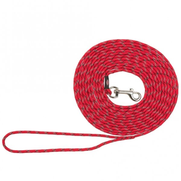Dieser extra kleine Bolzenhaken ist ideal für sehr kleine Hunde und bietet eine sichere und praktische Lösung für Spaziergänge. Hergestellt aus leichtem Tau mit einer Länge von 4 m und einem Materialdurchmesser von 4 mm, ist er sowohl handlich als auch robust. Die reflektierenden Elemente sorgen für zusätzliche Sichtbarkeit bei schlechten Lichtverhältnissen, während die praktische Handschlaufe einen komfortablen Halt bietet. In einem auffälligen Rot gehalten, vereint dieser Bolzenhaken hohe Qualität mit einem ansprechenden Design. Perfekt für Hundebesitzer, die Wert auf Sicherheit und Stil legen!