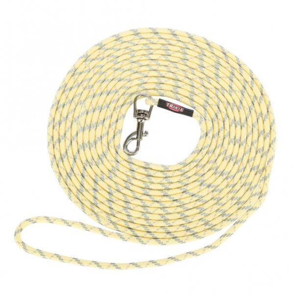 Entdecken Sie unseren extra kleinen Bolzenhaken, ideal für sehr kleine Hunde. Dieses leichte und strapazierfähige Tau bietet eine Länge von 4 m und einen Materialdurchmesser von 4 mm, perfekt für die Sicherheit und Kontrolle Ihres kleinen Begleiters. Die reflektierenden Elemente sorgen dafür, dass Sie auch bei Dunkelheit sichtbar bleiben, während die praktische Handschlaufe zusätzlichen Komfort bietet. In einem leuchtenden Gelb gehalten, ist dieser Bolzenhaken nicht nur funktional, sondern auch stilvoll. Sichern Sie sich jetzt diesen hochwertigen Bolzenhaken für Ihren kleinen Hund und genießen Sie entspannte Spaziergänge!