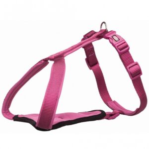 Dieser hochwertige Gurtband ist ideal für Hundehalter, die Wert auf Komfort und Sicherheit legen. Mit einem breiten Brustpolster sorgt er für eine optimale Druckverteilung, während der stufenlos verstellbare Bruststeg und Bauchgurt eine perfekte Anpassung an den Bauchumfang von ca. 95-120 cm ermöglichen. Die Neoprenpolsterung bietet zusätzlichen Komfort, und der integrierte Anleinring sowie die reflektierenden Elemente im Brustbereich erhöhen die Sichtbarkeit bei Nacht. Erhältlich in der attraktiven Farbe Orchidee und in den Größen XL-XXL, ist dieses Gurtband die perfekte Wahl für stilbewusste Hundehalter, die hohe Qualität und Funktionalität suchen.