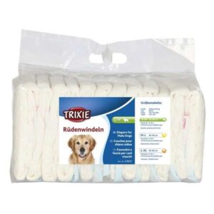 Die Trixie Hundewindeln für Rüden sind die ideale Lösung für Hygiene und Komfort bei Inkontinenz, nach Operationen oder auf Reisen. Diese hochwertigen Einwegwindeln bieten eine besonders hohe Saugfähigkeit und sorgen dafür, dass Ihr Hund sich wohlfühlt. Dank des flexiblen Gummibands und der praktischen Klebeverschlüsse lassen sich die Windeln sicher und einfach anlegen. Mit einem Inhalt von 12 Stück in der Größe L-XL (Taillenumfang ca. 60-80 cm) sind sie nicht nur funktional, sondern auch eine günstige Wahl für Tierbesitzer, die auf Qualität und Zuverlässigkeit setzen. Schützen Sie die Umgebung Ihres Hundes und sorgen Sie für mehr Hygiene mit diesen effektiven Hundewindeln!