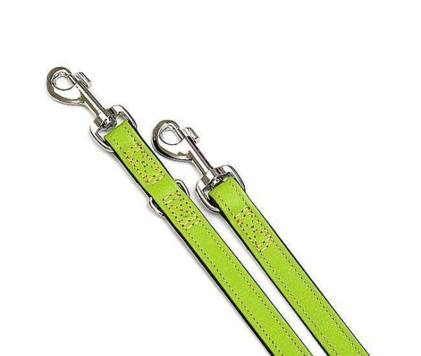 Entdecken Sie die hochwertige VINTAGE Führleine, die 3-fach verstellbar ist und sich perfekt für jeden Hund eignet. Diese edle Lederleine wird aus feinsten Materialien gefertigt und bietet beste Verarbeitung sowie strapazierfähige, reißfeste Eigenschaften. Die verchromten Beschläge sorgen für zusätzliche Langlebigkeit und Sicherheit. Handvernäht in Deutschland, vereint diese Führleine Funktionalität mit einem stilvollen Design in modischen Trendfarben. Die gesamte Vintage-Reihe umfasst nicht nur Leinen, sondern auch elegante Halsbänder, die Ihrem Hund einen Hauch von Luxus verleihen. Wählen Sie Qualität und Stil für Ihre täglichen Spaziergänge!