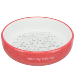 Dieser schöne Keramiknapf für Katzen vereint stilvolles Design und hohe Funktionalität. Mit einem Fassungsvermögen von ca. 0,3 Litern und einem Durchmesser von ca. 15 cm ist dieser flache Napf ideal für kleine bis mittelgroße Katzen. Die hochwertige Keramik sorgt nicht nur für eine ansprechende Optik, sondern ist auch langlebig und leicht zu reinigen. Gönnen Sie Ihrer Katze den besten Fressnapf, der sowohl praktisch als auch elegant ist – perfekt für jeden modernen Haushalt!