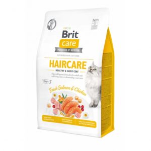Entdecken Sie unser hochwertiges Alleinfuttermittel für erwachsene Katzen ab 12 Monaten! Diese Super Premium Trockennahrung ist ideal für Katzen mit langem Haar und bietet eine anspruchsvolle Fellpflege. Unsere hypoallergene und getreidefreie Rezeptur ist reich an frischem Lachs und leckerem Hühnerfleisch, angereichert mit wertvollen Omega-3 und Omega-6 Fettsäuren – perfekt für ein glänzendes Fell und gesunde Haut. Die ballaststoffreiche Mischung aus Kürbis, Äpfeln und Psylliumsamen hilft Ihrer Katze, Haarballen zu reduzieren und das Gewicht zu regulieren. Zudem fördern Probiotika und Präbiotika eine gesunde Darmflora, während Taurin die Sehkraft und Herzfunktion unterstützt. Genießen Sie mit unserem getreidefreien Futter ohne Farbstoffe und Konservierungsstoffe das beste für Ihre Katze!