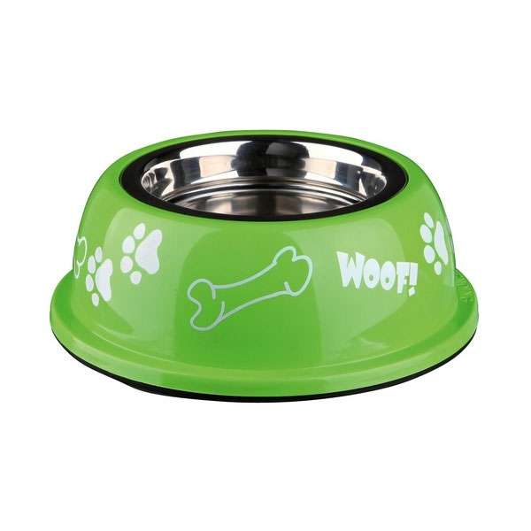 Dieser hochwertige Edelstahlnapf ist in einen modernen Kunststoffhalter integriert, der durch seine trendigen Farben und lustigen Aufdrucke sofort ins Auge fällt. Der Napf aus rostfreiem Edelstahl sorgt für Langlebigkeit und einfache Reinigung, während der rutschfeste Gummiring an der Unterseite des Halters für Stabilität sorgt. Mit einem Fassungsvermögen von ca. 1,6 Litern und einem Durchmesser von ca. 19,5 cm ist dieser Napf ideal für Haustiere jeder Größe. Die Höhe von ca. 8,5 cm macht ihn zudem besonders benutzerfreundlich. Bitte beachten Sie, dass die Farbwahl je nach Lagerbestand erfolgt. Dieser Napf ist die perfekte Kombination aus Funktionalität und modernem Design – ideal für jeden Tierliebhaber!