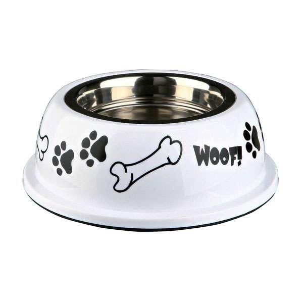 Dieser hochwertige Edelstahlnapf ist in einen modernen Kunststoffhalter integriert, der durch seine trendigen Farben und lustigen Aufdrucke sofort ins Auge fällt. Der Napf aus rostfreiem Edelstahl sorgt für Langlebigkeit und einfache Reinigung, während der rutschfeste Gummiring an der Unterseite des Halters für Stabilität sorgt. Mit einem Fassungsvermögen von ca. 1,6 Litern und einem Durchmesser von ca. 19,5 cm ist dieser Napf ideal für Haustiere jeder Größe. Die Höhe von ca. 8,5 cm macht ihn zudem besonders benutzerfreundlich. Bitte beachten Sie, dass die Farbwahl je nach Lagerbestand erfolgt. Dieser Napf ist die perfekte Kombination aus Funktionalität und modernem Design – ideal für jeden Tierliebhaber!