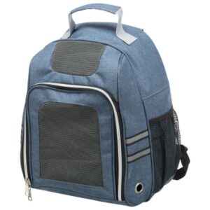 Dieser hochwertige Transportkorb für Haustiere ist die ideale Lösung für sichere und komfortable Reisen mit Ihrem kleinen Liebling. Aus robustem Polyester gefertigt, bietet der Korb eine formstabile Konstruktion und ist mit einem praktischen Taillengurt ausgestattet, der eine optimale Gewichtsverteilung gewährleistet. Der Korb lässt sich bequem von vorne öffnen und verfügt über eine integrierte Kurzleine sowie eine Netztasche für zusätzliches Zubehör. Die gepolsterte Bodenplatte in Lammfell-Optik sorgt für zusätzlichen Komfort, während der abnehmbare Bezug die Reinigung erleichtert. Reflektierende Elemente erhöhen die Sichtbarkeit bei schlechten Lichtverhältnissen. Mit den kompakten Maßen von ca. 34 × 44 × 26 cm ist dieser Transportkorb ideal für Tiere bis zu 6 kg geeignet und in einem ansprechenden Blau erhältlich. Sichern Sie sich diesen praktischen und stilvollen Begleiter für Ihre Ausflüge!