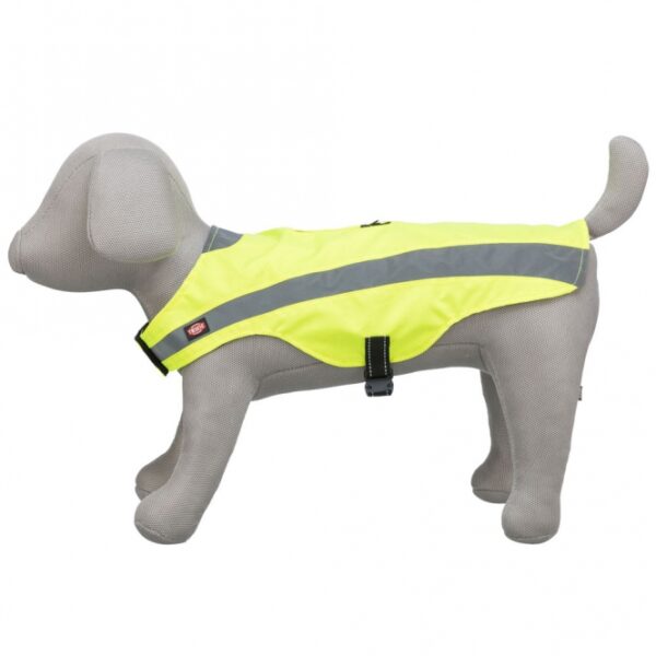 Dieses hochwertige Neongelb Oxford-Polyester Hundegeschirr bietet nicht nur einen stilvollen Look, sondern auch höchste Sicherheit für Ihren Vierbeiner. Mit reflektierenden Elementen ausgestattet, sorgt es dafür, dass Ihr Hund auch bei Dunkelheit gut sichtbar ist. Der Klettverschluss im Brustbereich und der stufenlos verstellbare Bauchgurt mit Schnalle garantieren einen optimalen Sitz und höchsten Komfort. Zudem lässt sich das Geschirr dank des praktischen Reißverschlusses im Rückenbereich einfach kombinieren. Dieses wasserabweisende Geschirr in Größe S, mit einer Rückenlänge von ca. 40 cm, ist die ideale Wahl für aktive Hunde und bietet sowohl Funktionalität als auch Qualität zu einem günstigen Preis.