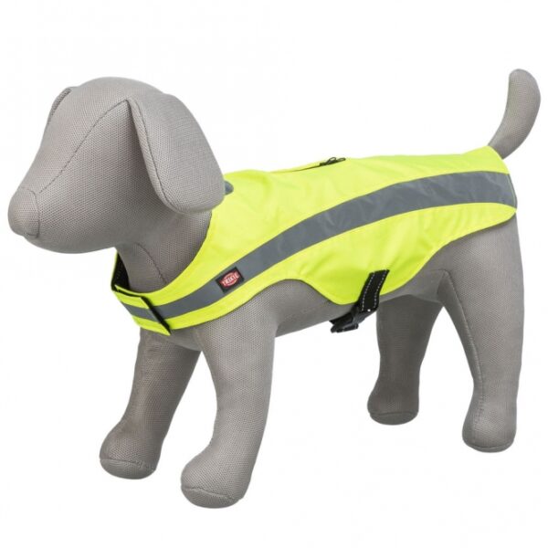 Dieses hochwertige Neongelb Oxford-Polyester Hundegeschirr bietet nicht nur einen stilvollen Look, sondern auch höchste Sicherheit für Ihren Vierbeiner. Mit reflektierenden Elementen ausgestattet, sorgt es dafür, dass Ihr Hund auch bei Dunkelheit gut sichtbar ist. Der Klettverschluss im Brustbereich und der stufenlos verstellbare Bauchgurt mit Schnalle garantieren einen optimalen Sitz und höchsten Komfort. Zudem lässt sich das Geschirr dank des praktischen Reißverschlusses im Rückenbereich einfach kombinieren. Dieses wasserabweisende Geschirr in Größe S, mit einer Rückenlänge von ca. 40 cm, ist die ideale Wahl für aktive Hunde und bietet sowohl Funktionalität als auch Qualität zu einem günstigen Preis.