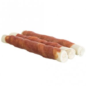 Diese leckeren Snacks aus hochwertiger Rinderhaut, ummantelt mit zartem Entenfleisch, sind der perfekte Genuss für Ihren Hund. Jedes Stück ist sorgfältig verpackt und glutenfrei, was sie ideal für empfindliche Tiere macht. Mit einer Größe von etwa 17 cm und einem Gesamtgewicht von 140 g (3 Stück) bieten sie nicht nur einen köstlichen Geschmack, sondern auch eine gesunde Beschäftigung für Ihren Vierbeiner. Gönnen Sie Ihrem Hund diesen gesunden Snack und sorgen Sie für Freude und Zufriedenheit – die beste Wahl für alle Hundeliebhaber!