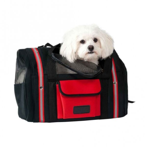 Entdecken Sie unseren vielseitigen Rucksack, die ideale Tragetasche und Bauchrucksack für Hunde und Katzen! Dieses praktische 3-in-1-Design bietet nicht nur Komfort, sondern auch Sicherheit durch reflektierende Sicherheitsstreifen, die Ihre Tiere auch bei Dunkelheit sichtbar machen. Mit einem robusten Reißverschluss, einer praktischen Fronttasche sowie einer Halsband-Arretierung und einer Pet-ID-Card ist dieser Rucksack perfekt für Ausflüge und Reisen. Hergestellt aus hochwertigem Neopren-Nylonmix, kombiniert er Langlebigkeit mit einem ansprechenden Design in Schwarz/Rot. Mit den Maßen von 44 x 32 x 29 cm und einer Tragfähigkeit von bis zu 6 kg ist dieser Rucksack die beste Wahl für alle Tierliebhaber, die Wert auf Qualität und Funktionalität legen. Holen Sie sich jetzt die perfekte Lösung für Ihre tierischen Begleiter!