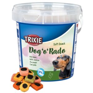 Entdecken Sie unser hochwertiges Ergänzungsfuttermittel für Hunde – die perfekten Belohnungssnacks mit 4% Huhn! Diese leckeren Snacks sind nicht nur zuckerfrei, sondern auch praktisch in einem wieder verschließbaren Kunststoffeimer verpackt, wodurch sie frisch bleiben und einfach zu lagern sind. Die sorgfältig ausgewählte Zusammensetzung aus Getreide, Kartoffelstärke, Fleisch, pflanzlichen Nebenerzeugnissen sowie hochwertigen Ölen und Fetten sorgt für eine gesunde und schmackhafte Belohnung für Ihren vierbeinigen Freund. Mit einem Inhalt von 500g bieten diese Snacks eine ideale Möglichkeit, Ihren Hund zu verwöhnen und gleichzeitig auf seine Ernährung zu achten. Gönnen Sie Ihrem Hund das Beste – mit unseren gesunden und schmackhaften Hundenaschen!