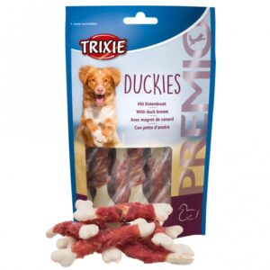 Unsere köstlichen Snackknochen sind mit hochwertigem Entenfleisch ummantelt und bieten einen Fleischgehalt von 70 %. Diese glutenfreien Leckerbissen sind ideal für alle Hunde, die eine gesunde Ernährung schätzen. Zudem enthalten sie keinen Zuckerzusatz, was sie zu einem perfekten Snack für zwischendurch macht. Mit einem Inhalt von 100g sind diese Snackknochen nicht nur schmackhaft, sondern auch eine gesunde Wahl für Ihren vierbeinigen Freund. Verwöhnen Sie Ihren Hund mit diesen hochwertigen Snacks, die sowohl lecker als auch nahrhaft sind!