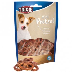Trixie Mini Pretzels mit Huhn sind der ideale Snack für Ihren vierbeinigen Freund! Diese köstlichen Leckerlis kommen ganz ohne Zuckerzusatz aus und sind somit eine gesunde Wahl für Hunde. Mit einem Inhalt von 100g bieten sie eine praktische Größe für unterwegs oder als Belohnung beim Training. Hergestellt aus hochwertigem Hühnerfleisch, überzeugen die Mini Pretzels durch ihren unvergleichlichen Geschmack und die hohe Qualität der Zutaten. Verwöhnen Sie Ihren Hund mit diesen leckeren Snacks, die nicht nur gut schmecken, sondern auch für eine ausgewogene Ernährung sorgen!