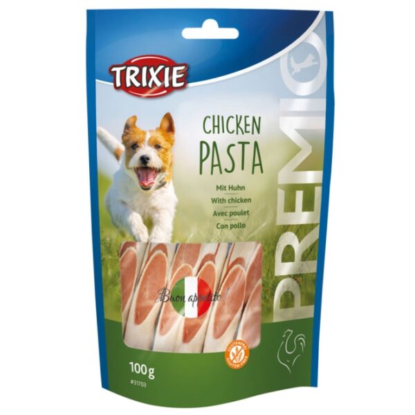 Entdecken Sie unser hochwertiges Ergänzungsfuttermittel für Hunde: Chicken Pasta mit Hühnchen und Fisch. Diese leckeren Snacks enthalten 36 % Hühnchen und 8 % Fisch und sind somit eine proteinreiche und fettarme Belohnung für Ihren vierbeinigen Freund, ganz ohne Zuckerzusatz. Dank der praktischen, wieder verschließbaren Verpackung bleiben die Snacks besonders lange frisch und schmackhaft. Mit einem Inhalt von 100 g bieten sie eine ideale Ergänzung zur täglichen Ernährung Ihres Hundes. Die sorgfältige Zusammensetzung aus Hühnchenfleisch, Hühnerleber und pflanzlichen Zutaten sorgt für eine ausgewogene Ernährung und unterstützt die Gesundheit Ihres Hundes. Gönnen Sie Ihrem Hund diesen köstlichen Snack und fördern Sie sein Wohlbefinden mit einer hochwertigen und schmackhaften Belohnung!