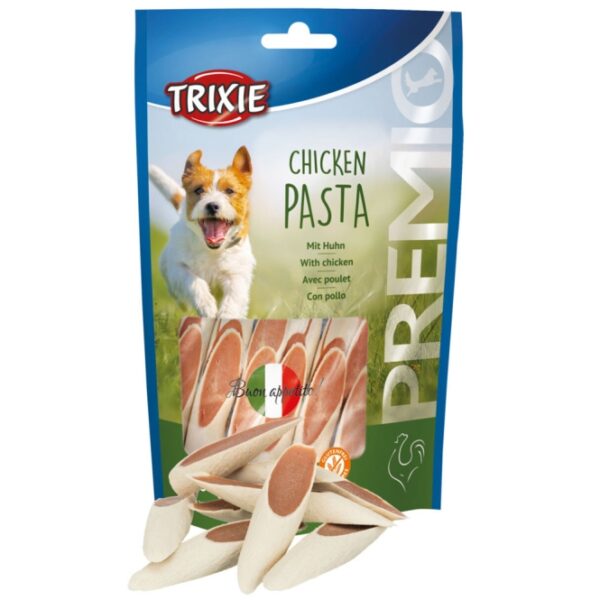 Entdecken Sie unser hochwertiges Ergänzungsfuttermittel für Hunde: Chicken Pasta mit Hühnchen und Fisch. Diese leckeren Snacks enthalten 36 % Hühnchen und 8 % Fisch und sind somit eine proteinreiche und fettarme Belohnung für Ihren vierbeinigen Freund, ganz ohne Zuckerzusatz. Dank der praktischen, wieder verschließbaren Verpackung bleiben die Snacks besonders lange frisch und schmackhaft. Mit einem Inhalt von 100 g bieten sie eine ideale Ergänzung zur täglichen Ernährung Ihres Hundes. Die sorgfältige Zusammensetzung aus Hühnchenfleisch, Hühnerleber und pflanzlichen Zutaten sorgt für eine ausgewogene Ernährung und unterstützt die Gesundheit Ihres Hundes. Gönnen Sie Ihrem Hund diesen köstlichen Snack und fördern Sie sein Wohlbefinden mit einer hochwertigen und schmackhaften Belohnung!