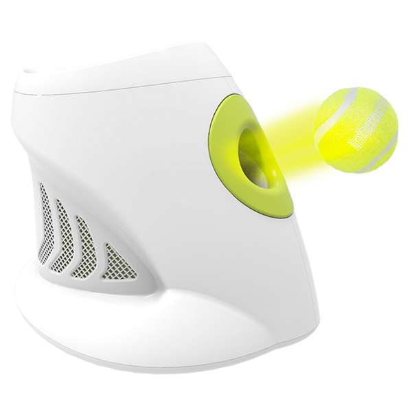 Hyper Fetch ist die ideale Ballwurf- und Apportiermaschine für Hunde, die stundenlangen Spielspaß garantiert. Ihr Hund wird es lieben, hinter den Bällen herzujagen und diese zu fangen. Auch wenn Sie keine Zeit für ein interaktives Spiel haben, ermöglicht Ihnen der Hyper Fetch, dass Ihr Hund dank der zwei verschiedenen Spielmodi selbstständig spielen kann. Mit der praktischen Fernbedienung können Sie jederzeit entscheiden, wann der Ball ausgeworfen wird. Dieses wiederaufladbare Gerät ist äußerst mobil und kann überall eingesetzt werden. **Spielmodi im Detail:** 1. **Spielmodus 1:** Ihr Hund spielt alleine mit Hyper Fetch. Sie bringen ihm spielerisch bei, den Ball zu fangen und zurückzubringen. Sobald er gelernt hat, den Ball in den Trichter zu werfen, kann das aufregende Apportierspiel beginnen. Je nach Platzangebot und Fitness Ihres Hundes können Sie die Wurfdistanzen auf 3 Meter, 6 Meter oder 9 Meter einstellen. Der Ball wird automatisch in der gewünschten Wurfweite ausgeworfen, sobald Ihr Hund ihn hineinwirft. 2. **Spielmodus 2:** Hier interagieren Sie mit Ihrem Hund über die Fernbedienung. Diese Funktion ist ähnlich wie im ersten Spielmodus, aber mit der Fernbedienung können Sie die Wurfweiten ebenfalls zwischen 3, 6 und 9 Metern einstellen und selbst bestimmen, wann der Ball ausgeworfen wird. Im Lieferumfang sind 3 hochwertige Bälle mit einem Durchmesser von 5 cm enthalten. Machen Sie das Spielen für Ihren Hund noch spannender und fördern Sie seine Beweglichkeit mit der Hyper Fetch Apportiermaschine – der besten Wahl für aktive Hunde!