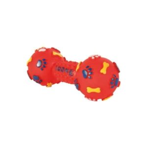 Entdecken Sie unser hochwertiges Vinyl-Spielzeug für Hunde in der lustigen Form einer Hantel, das mit einem integrierten Squeeker ausgestattet ist. Mit einer Größe von ca. 14,5 cm ist dieses Spielzeug perfekt für kleine bis mittelgroße Hunde und sorgt für stundenlangen Spielspaß. Das robuste Material ist nicht nur langlebig, sondern auch sicher für Ihren vierbeinigen Freund. Erhältlich in verschiedenen Farben, die je nach Lagerbestand ausgewählt werden, bringt es Abwechslung in das Spielzeugarsenal Ihres Hundes. Gönnen Sie Ihrem Hund dieses tolle Spielzeug und fördern Sie seine Aktivität und Freude am Spielen!