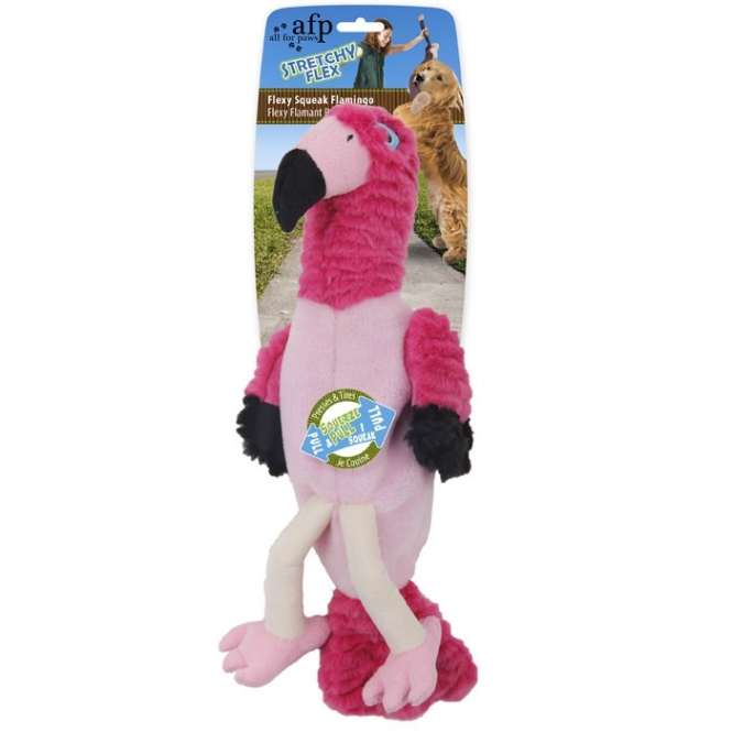 Entdecken Sie das All for Paws Stretchy Flex Spielzeug, das Ihrem Hund stundenlangen Spielspaß bietet! Der Flexy Squeak Flamingo, mit seiner witzigen Tierform und dem integrierten Flexi Squeaker, sorgt für aufregende Momente beim Ziehen, Drehen und Drücken. Dieses hochwertige Hundespielzeug hat die perfekten Maße von ca. 41 x 13 x 11 cm und ist ideal für Hunde jeden Alters. Mit seinem attraktiven Design und der robusten Verarbeitung ist der Flexy Squeak Flamingo nicht nur unterhaltsam, sondern auch langlebig. Gönnen Sie Ihrem Vierbeiner das beste Spielzeug für endlosen Spaß und Freude!