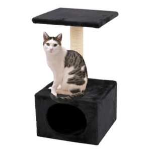 Der Karlie Kratzbaum Amethyst ist der ideale Rückzugsort für Ihre Katze und besteht aus einer gemütlichen Höhle, einer komfortablen Liegeplatte und einem robusten Sisal-Kratzstamm. Die mit weichem Plüsch bezogenen Flächen sorgen für einen angenehmen Schlafplatz, während der Sisal-Kratzstamm eine hervorragende Möglichkeit zum Krallenschärfen bietet. Mit kompakten Gesamtmaßen von 30 x 30 x 55 cm (BxTxH) und einem Stammdurchmesser von ca. 6 cm passt dieser Kratzbaum perfekt in jede Wohnung. Gönnen Sie Ihrer Katze diesen hochwertigen Kratzbaum, der sowohl Spielspaß als auch Entspannung vereint – für ein glückliches und gesundes Katzenleben!