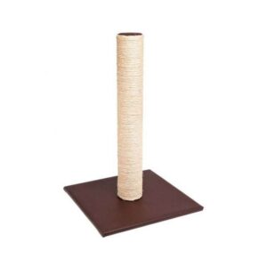 Die stilvolle Kratzsäule Skai ist die perfekte Lösung für die artgerechte Krallenpflege Ihrer Wohnungskatze und fügt sich zudem elegant in jedes Zuhause ein. Mit einer großzügigen Bodenplatte und einem Sisalstamm, der mit hochwertigem Kunstleder bezogen ist, bietet sie nicht nur einen sicheren Stand, sondern auch ein ansprechendes Design. Die Maße von ca. 38 x 38 x 59 cm machen diese Kratzsäule ideal für Katzen aller Größen. Gönnen Sie Ihrer Katze die beste Krallenpflege mit dieser edlen und funktionalen Kratzsäule in klassischem Braun – für ein glückliches und gesundes Katzenleben!