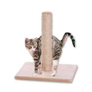 Der Karlie Kratzbaum Lisa ist die ideale Lösung für Katzenliebhaber, die ihren Haustieren einen komfortablen Rückzugsort bieten möchten. Dieser hochwertige Kratzbaum besteht aus einer stabilen Bodenplatte und einem robusten Sisal-Stamm, der perfekt zum Krallenschärfen geeignet ist. Die mit weichem Plüsch bezogene Platte sorgt für einen gemütlichen Schlafplatz, während das Plüschende des Kratzstamms zusätzlichen Komfort bietet. Mit kompakten Gesamtmaßen von 38 x 38 x 59 cm (BxTxH) und einem Stammdurchmesser von 9 cm passt der Kratzbaum ideal in jede Wohnung. Gönnen Sie Ihrer Katze den besten Platz zum Entspannen und Spielen – der Karlie Kratzbaum Lisa vereint hohe Qualität und Funktionalität zu einem günstigen Preis!