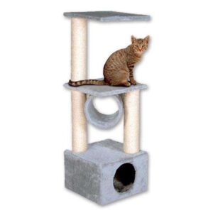 Entdecken Sie den Karlie Kratzbaum Viola, das perfekte Spiel- und Ruheparadies für Ihre Katze! Dieser hochwertige Kratzbaum bietet eine gemütliche Höhle, drei robuste Sisal-Stämme zum Krallenschärfen, zwei bequeme Liegeplatten und eine plüschige Röhre, die zum Spielen einlädt. Die Platten und die Höhle sind mit weichem Plüsch bezogen, was für einen angenehmen Schlafplatz sorgt. Mit Gesamtmaßen von 35 x 35 x 103 cm (BxTxH) und einem Höhleneingang von 18 cm Durchmesser ist dieser Kratzbaum ideal für Katzen jeder Größe. Gönnen Sie Ihrer Katze den besten Rückzugsort und die Möglichkeit, ihre Krallen auf den Sisal-Stämmen zu wetzen – für ein glückliches und gesundes Katzenleben!