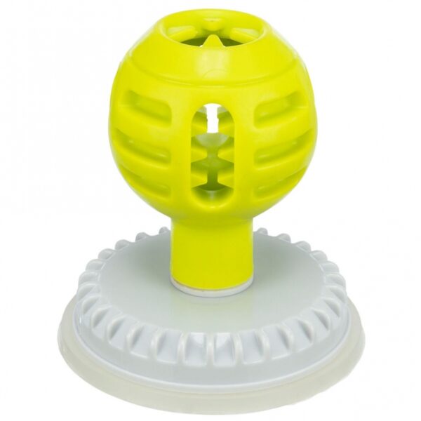 Der Lick'n'Snack Ball ist das ideale Spielzeug für unruhige oder gestresste Hunde. Durch das Schlecken an diesem innovativen Snack-Spielzeug wird dein Vierbeiner beruhigt und findet Ruhephasen. Mit einer speziellen Konstruktion, die Platz für größere Leckerbissen bietet, und seitlichen Rillen, die perfekt für Leberwurst oder andere Pasten geeignet sind, sorgt der Ball für eine lange Beschäftigungsdauer bei geringer Snack-Aufnahmemenge. Die einfache Anbringung an glatten Oberflächen erfolgt dank des praktischen Saugnapfes mühelos. Hergestellt aus hochwertigem Kunststoff und TPR, ist der Lick'n'Snack Ball zudem tierschutzkonform nach § 18 (AT). Regelmäßige Reinigung gewährleistet, dass dein Hund lange Freude an diesem hochwertigen Spielzeug hat. Maße: ca. ø 8/12 cm × 13 cm. Hol dir jetzt den besten Stressabbau für deinen Hund!