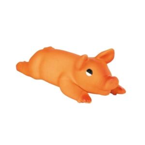 Dieses lustige Mini Latex-Spielzeug in Form eines Spanferkels mit Stimme ist der ideale Spielgefährte für kleine Hunde und Welpen. Mit einer Größe von ca. 13 cm ist es perfekt auf die Bedürfnisse kleinerer Rassen abgestimmt. Das weiche Material sorgt nicht nur für sicheres Spielen, sondern auch für stundenlangen Spaß und Unterhaltung. Dieses hochwertige und günstige Spielzeug fördert die Spiel- und Lernfreude Ihres vierbeinigen Freundes und ist ein Muss für jeden Hundebesitzer, der auf der Suche nach einem robusten und ansprechenden Spielzeug ist. Verleihen Sie dem Alltag Ihres Hundes mit diesem einzigartigen Latex-Spielzeug mehr Freude!