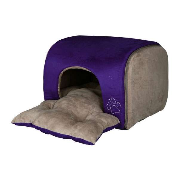 Die Kuschelhöhle Hollis ist das perfekte kuschelige Zuhause für Ihren geliebten Vierbeiner. Aus hochwertigem Polyester mit einer eleganten Veloursleder-Optik gefertigt, bietet diese Höhle nicht nur Komfort, sondern auch eine ansprechende Optik. Die Schaumstoff-Füllung sorgt für eine gemütliche Liegefläche, während der pflegeleichte Nylonboden eine einfache Reinigung ermöglicht. Mit einem herausnehmbaren Wendekissen aus Polyestervlies verwandelt sich die Kuschelhöhle in ein wahres Kuschelparadies für Ihr Haustier. Die Höhle lässt sich bei 30°C per Handwäsche leicht reinigen. Mit den kompakten Maßen von ca. 43 x 32 x 36 cm und der eleganten Farbgebung in Sand und Dunkelbraun ist die Kuschelhöhle Hollis nicht nur funktional, sondern auch ein stilvolles Accessoire für Ihr Zuhause. Gönnen Sie Ihrem Tier den Komfort, den es verdient!
