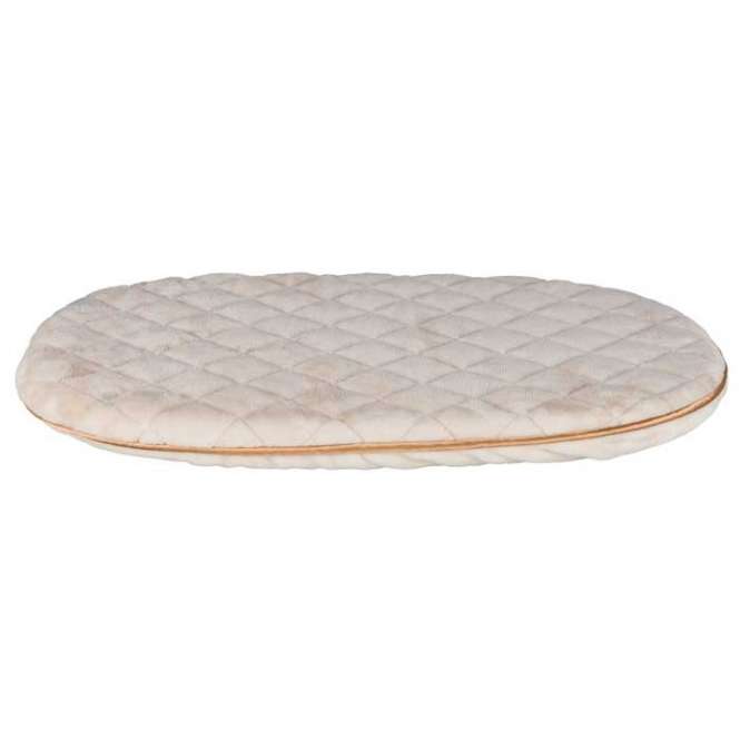 Die Hundekönig Vital Liegematte ist die perfekte Schlafunterlage für Ihren Hund. Sie besteht aus hochwertigem viscoelastischem Schaumstoff mit einer Dicke von ca. 3 cm, der sich ideal an die Körperform Ihres Hundes anpasst und eine optimale Druckverteilung gewährleistet. Dank des Memory-Effekts kehrt die Liegefläche immer wieder in ihre ursprüngliche Form zurück, was besonders älteren und körperlich beeinträchtigten Tieren zugutekommt. Der kuschelige Softplüsch-Bezug mit stilvollem Hundekönig-Motiv und edler Satin-Paspel sorgt für zusätzlichen Komfort und eine ansprechende Optik. Zudem ist der Bezug bei 30°C waschbar, während das Inlett einfach von Hand gereinigt werden kann. Diese Liegematte in der eleganten Farbe creme hat die Maße von ca. 75 x 55 cm und ist ein unverzichtbares Accessoire für jeden Hundebesitzer, der Wert auf Qualität und Komfort legt.