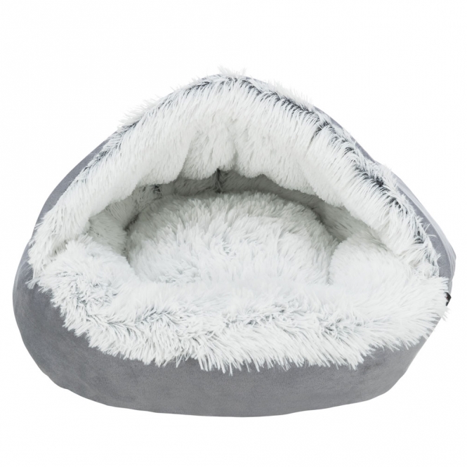 Dieser stilvolle und bequeme Velours-Langhaar-Plüsch-Sessel ist der perfekte Ort zum Entspannen. Mit seinem hochwertigen Polyester-Bezug und der komfortablen Polyestervlies-/Schaumstoff-Füllung bietet er optimalen Sitzkomfort und Unterstützung. Das fest integrierte Kissen sorgt für zusätzlichen Komfort, während der rutschfeste Boden Stabilität gewährleistet, sodass Sie sich entspannt zurücklehnen können. Pflegeleicht ist dieser Sessel ebenfalls, da er einfach per Handwäsche gereinigt werden kann. In der eleganten Farbkombination grau/weiß-schwarz und mit einem Durchmesser von ca. 55 cm fügt er sich harmonisch in jedes Wohnambiente ein und ist die ideale Wahl für alle, die Wert auf hohe Qualität und Funktionalität legen.