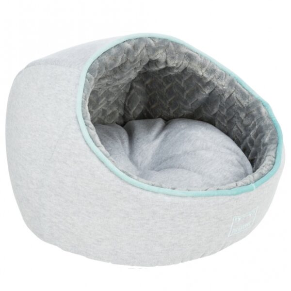Entdecken Sie unser hochwertiges Wendekissen, das aus weichem Sweat-Material und Plüsch gefertigt ist. Mit einem strapazierfähigen Polyester-Bezug und einer komfortablen Schaumstoff-Füllung bietet dieses Kissen optimalen Sitz- und Liegekomfort. Der rutschfeste Boden sorgt für Stabilität, während das Kissen bei 40°C waschbar ist, was die Pflege besonders einfach macht. Die praktische Höhle kann zudem per Handwäsche gereinigt werden. Mit einem Durchmesser von ca. 40 cm und einer Höhe von 27 cm ist es die perfekte Ergänzung für Ihr Zuhause. Die ansprechende Farbkombination aus hellgrau und mint bringt frischen Wind in jeden Raum. Dieses Kissen ist ideal für alle, die Wert auf hohe Qualität und Funktionalität legen.