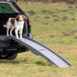 Dieser praktische Hundesport-Bereich ist ideal für alle Hundebesitzer, die Wert auf Sicherheit und Funktionalität legen. Die rutschfeste Lauffläche sorgt selbst bei Nässe für optimalen Halt, während die rutschfesten Gummifüße zusätzlichen Standfestigkeit bieten. Mit einem Gewicht von nur 3,8 kg und einem praktischen Tragegriff lässt sich die Matte platzsparend verstauen und einfach transportieren. Hergestellt aus robustem Kunststoff und TPR, hat die Matte die Maße von ca. 39 × 150 cm und eignet sich hervorragend für Hunde bis zu 25 kg. Investieren Sie in diese hochwertige und günstige Lösung für mehr Sicherheit und Komfort beim Training Ihres Hundes!