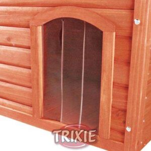 Die Trixie NATURA Flachdach-Hundehütte (39552-TRXI) ist die ideale Lösung für Hunde, die es lieben, im Garten zu liegen und die Natur zu erkunden. Diese hochwertige Hundehütte bietet Ihrem vierbeinigen Freund optimalen Schutz vor schlechtem Wetter, Kälte, Wind und Regen. Um den Schutz zu maximieren, empfehlen wir, zusätzlich eine isolierte Kunststofftür zu erwerben. Diese Kunststofftüren bieten nicht nur einen zusätzlichen Wetterschutz, sondern kommen auch mit Schrauben zur einfachen Befestigung. Besonders für Hunde, die viel Zeit in ihrer Hundehütte verbringen, sind sie eine sinnvolle Investition. Die Maße der Tür betragen 32 x 45 cm – perfekt für viele Rassen. Schützen Sie Ihren Hund und sorgen Sie für seinen Komfort mit dieser praktischen Lösung!