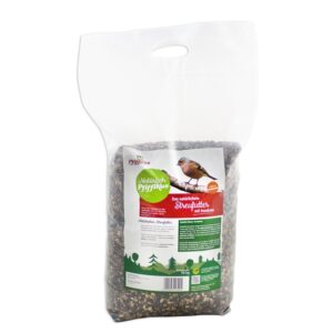 Unser hochwertiges, natürliches Streufutter ist besonders proteinreich und bietet somit eine ausgezeichnete Energiequelle für Garten- und Wildvögel. Es eignet sich ideal zur ganzjährigen Fütterung im Vogelhaus oder direkt auf dem Boden. Besonders beliebt bei Körnerfressern wie Stieglitz, Buchfink, Kernbeißer, Spatz und Dompfaff, sorgt dieses Futter für eine gesunde und ausgewogene Ernährung Ihrer gefiederten Freunde. Die Inhaltsstoffe umfassen hochwertige Getreide, Nüsse, Beeren, 4 % Insekten sowie wertvolle Öle und Fette. Gönnen Sie Ihren Vögeln das beste Streufutter für ein vitales und aktives Leben!